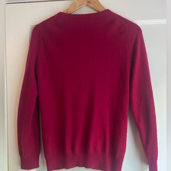 Raspberry Color Cashmere Cardigan - Picture 4 of 4